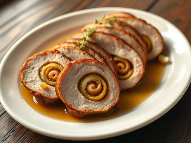 Varkensfilet met venkelvulling