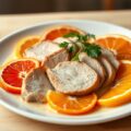 Varkensfiletlapjes met citrusfruit