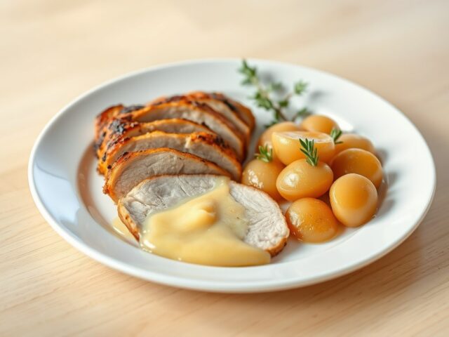 Varkensfricandeau met appelsaus