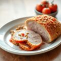 Varkensfricandeau met tomatenkorst