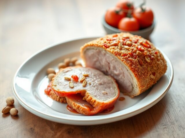 Varkensfricandeau met tomatenkorst