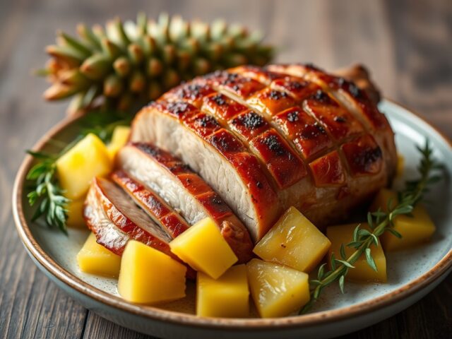 Varkensgebraad met ananas