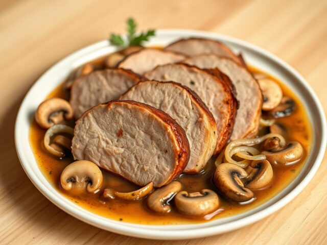 Varkenshaas met Champignons