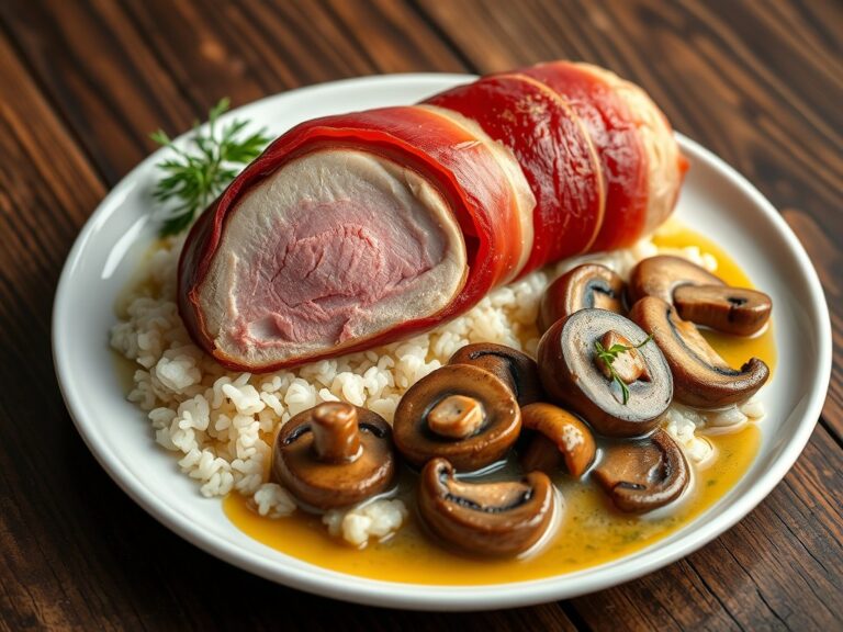 Varkenshaas met parmaham