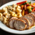 Varkenshaas met tortellini