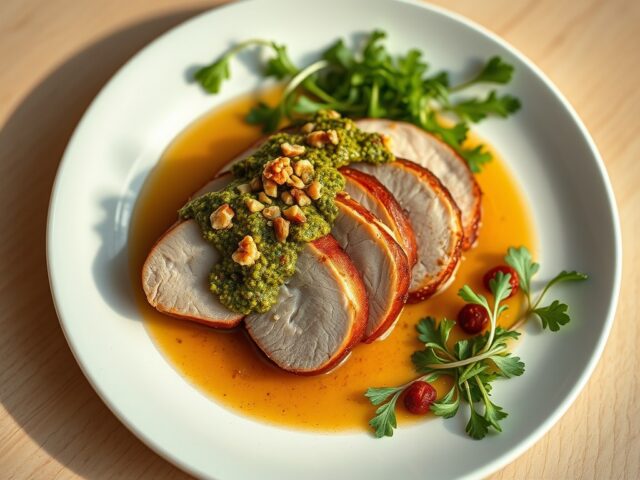 varkenshaas met walnotenpesto