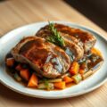Varkenshaasje in kummel-biersaus