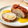 Varkenshaasje met chorizo en kerrieschuim