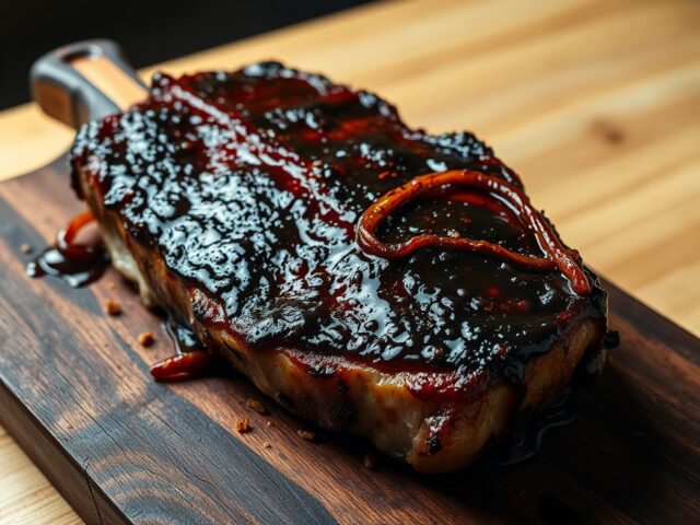 Varkenskarbonade met Zwarte BBQ Saus