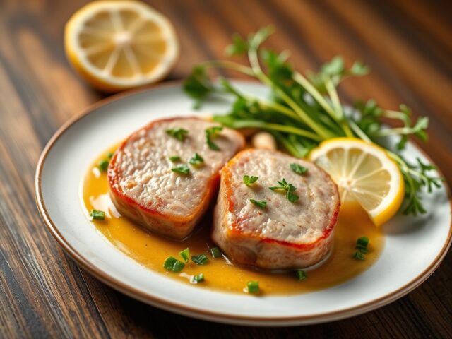 Varkensmedaillons met frisse venkelsalade