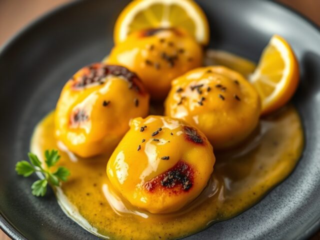 Varkensmedaillons met sinaasappelsaus