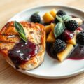 Varkensoester met appel-bramencompote