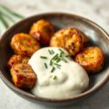varkensoester met bieslooksaus