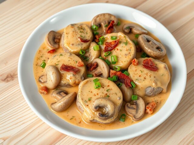 Varkensoesters stroganoff