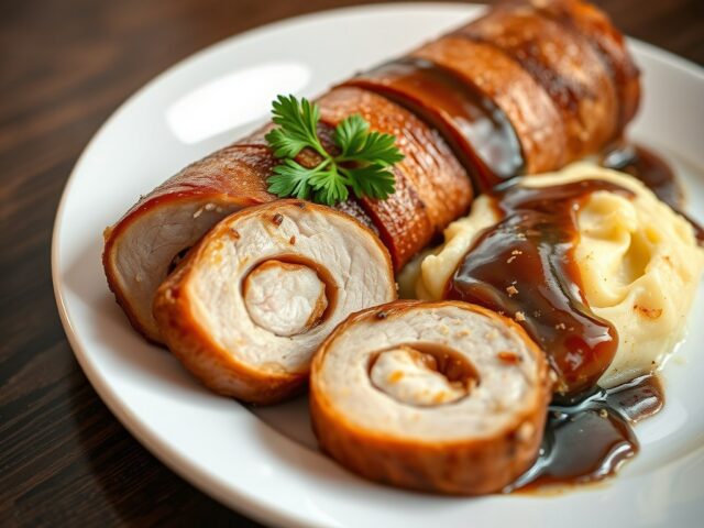 Varkensrollade Chimaypuree