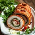 Varkensrollade met rucola en prosciutto
