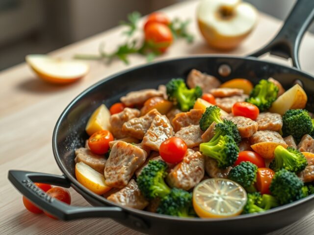 Varkensschnitzel uit de wok