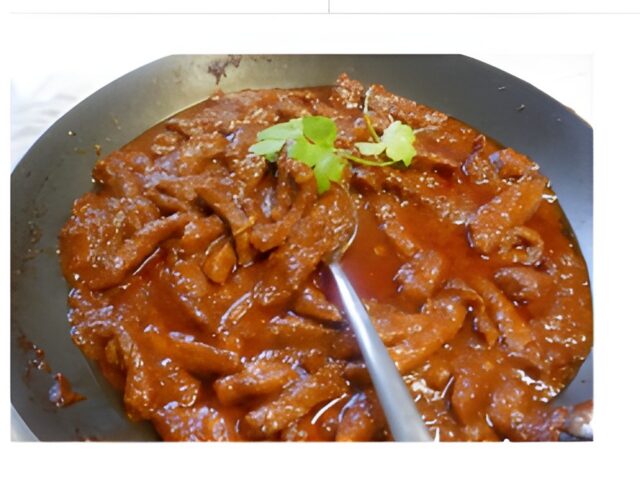 Varkensvlees in een Babi Pangang-marinade