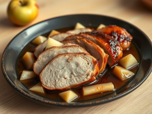 Varkensvlees met Gember-Appels uit de Slow Cooker