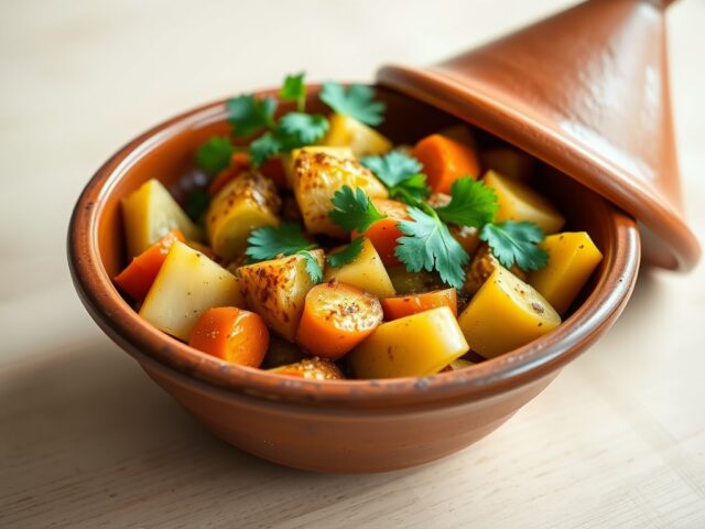 Vegetarische tajine met venkel