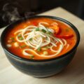 Vegetarische Thaise Tom Yam soep