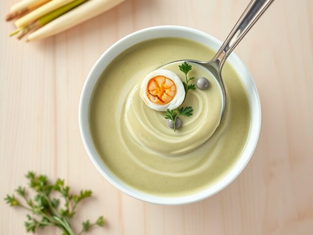 Velouté van groene asperges