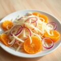Venkel sinaasappelsalade met citroendressing