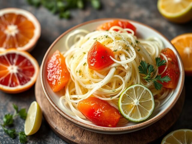 Venkelsalade met citrusfruit — AI-gegenereerde illustratie