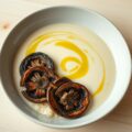 Venkelsoep met gegrilde portobello