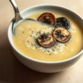 Venkelsoep met gegrilde shitake en anijshagel