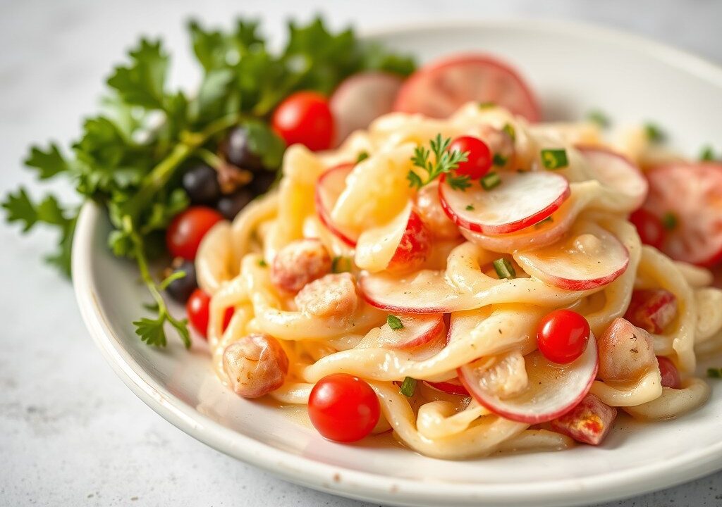 Verfrissende rosbiefsalade, AI-gegenereerde illustratie