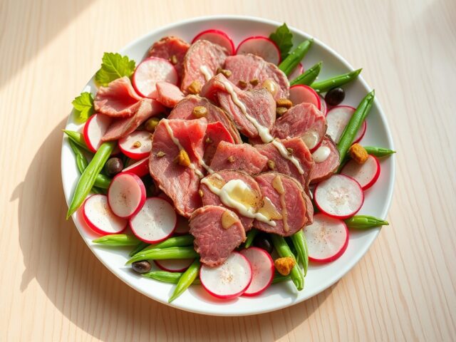 Verfrissende rosbiefsalade