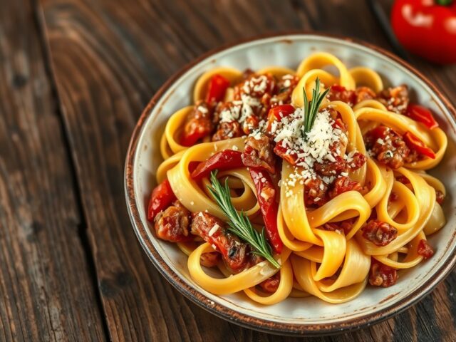 Verse pappardelle met konijnsaus