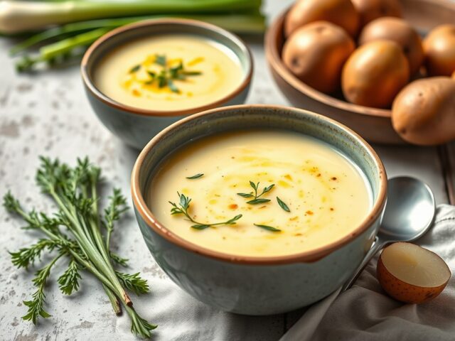 Vichyssoise, koude aardappel-preisoep