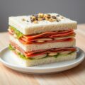 Vierkante gastronomische taart