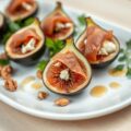 Vijg met gorgonzola en Ganda-ham