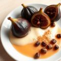 Vijgen met sinaasappelcréme en rozijnen