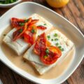 Visfilets met tomaten en spek
