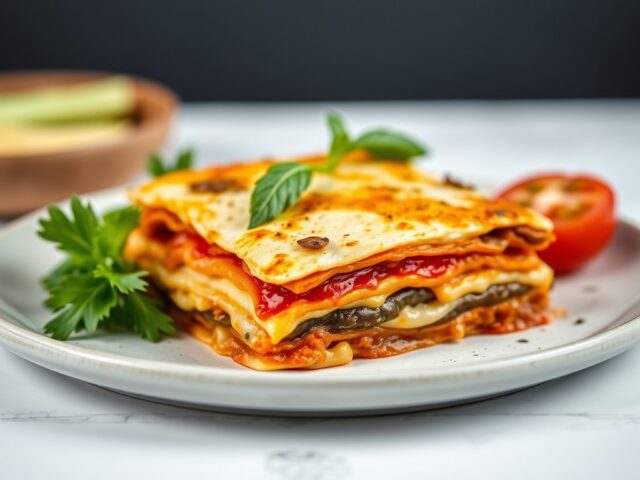 Vislasagne — AI-gegenereerde illustratie