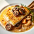 Visragout met champignons en kreeftensaus