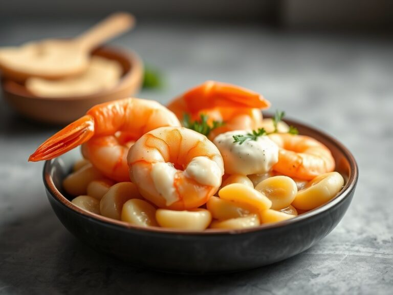 Visragout met garnalen