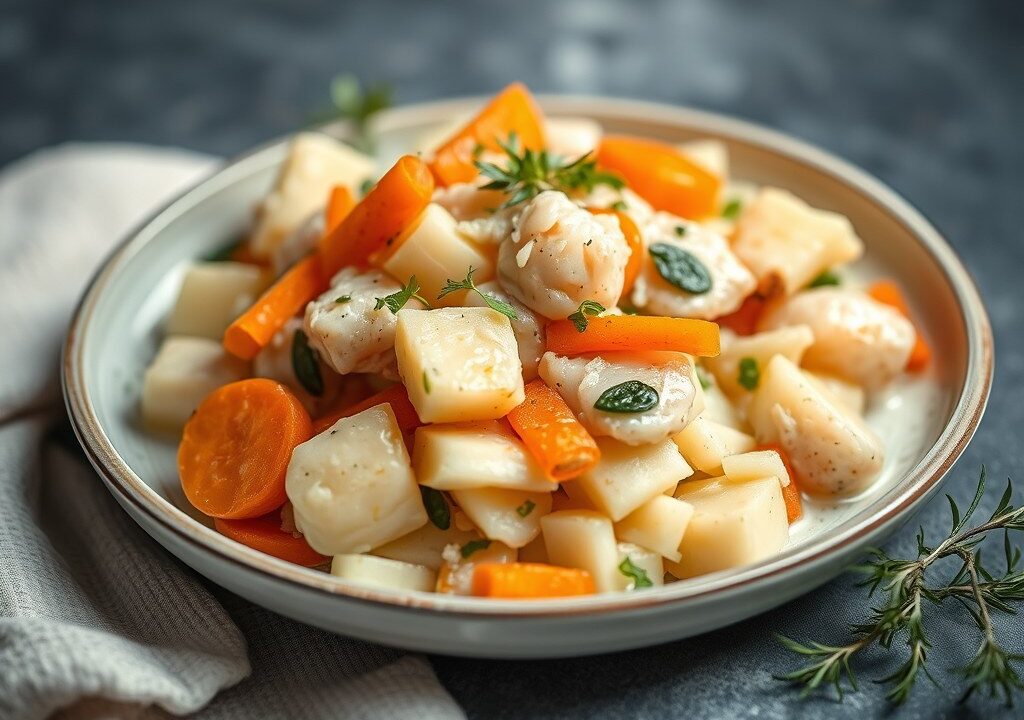 Vissalade — AI-gegenereerde illustratie
