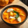 Vissoep met met Pompoen op z’n Thais
