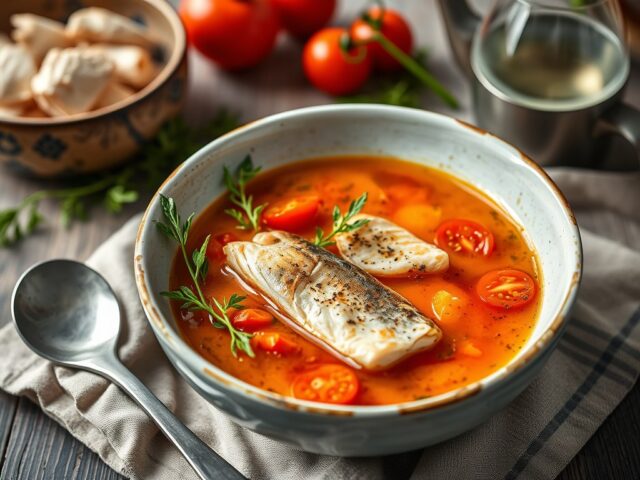 Vissoep met Tomaten op z’n Italiaans