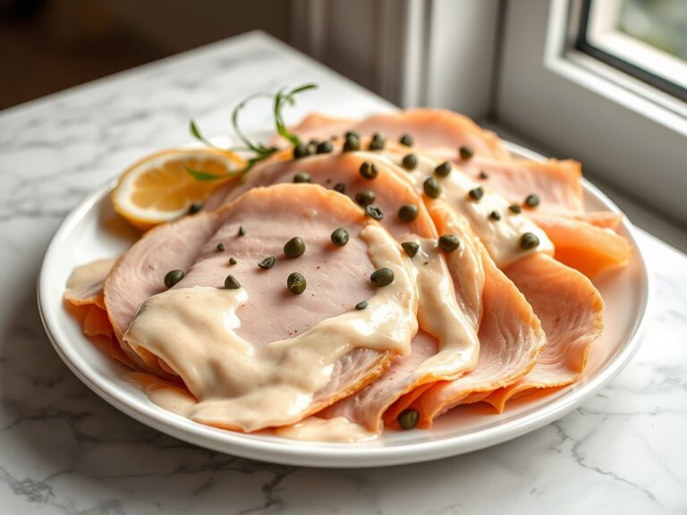 Vitello Tonnato ( kalfsvlees met tonijnmayonaise)