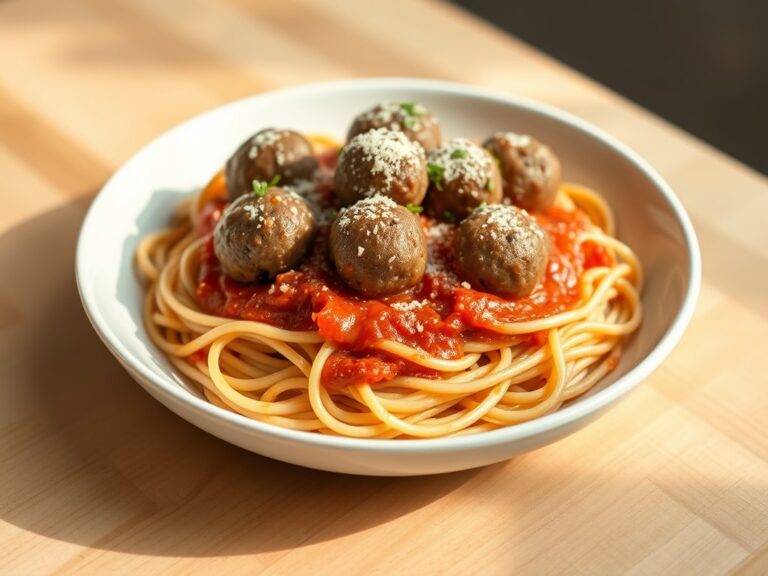 Vleesballetjes met Tomatensaus en Pasta