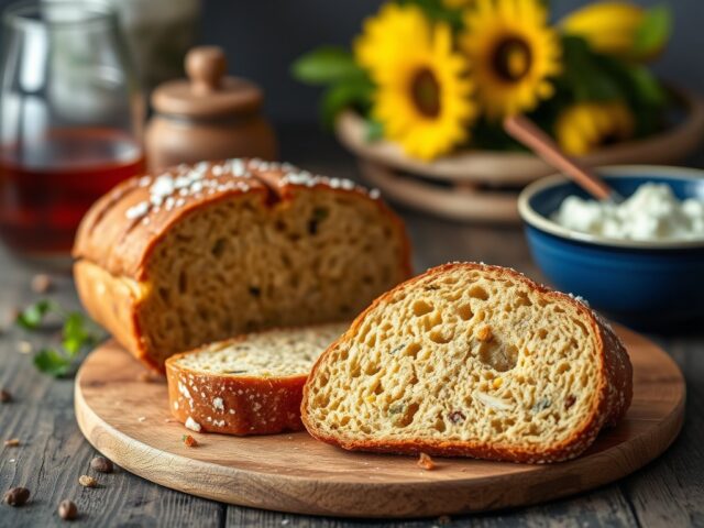 Volkoren stokbrood — AI-gegenereerde illustratie