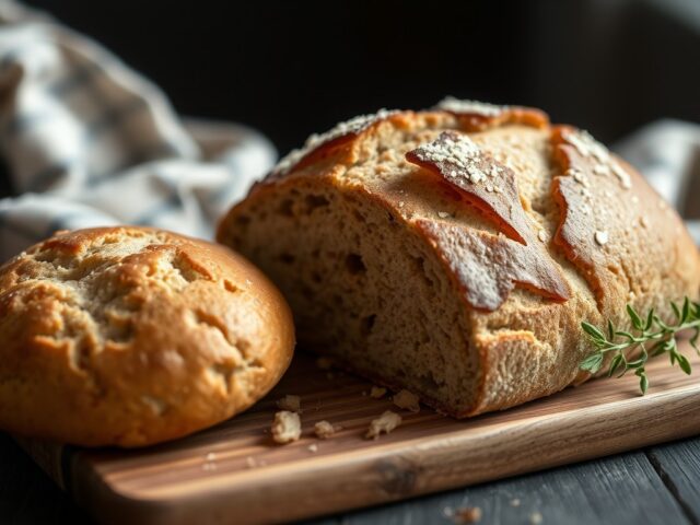 Volkorenbrood met pitten — AI-gegenereerde illustratie