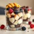 Vruchten(d)roomtoetje met chocoladecake