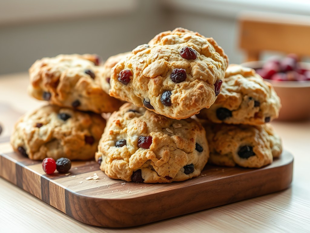 Vruchten scones, AI-gegenereerde illustratie
